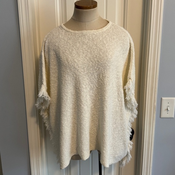 Soft Joie XS Abhay Linen Poncho Sweater ~ Lagenlook Minimalist - Picture 1 of 6